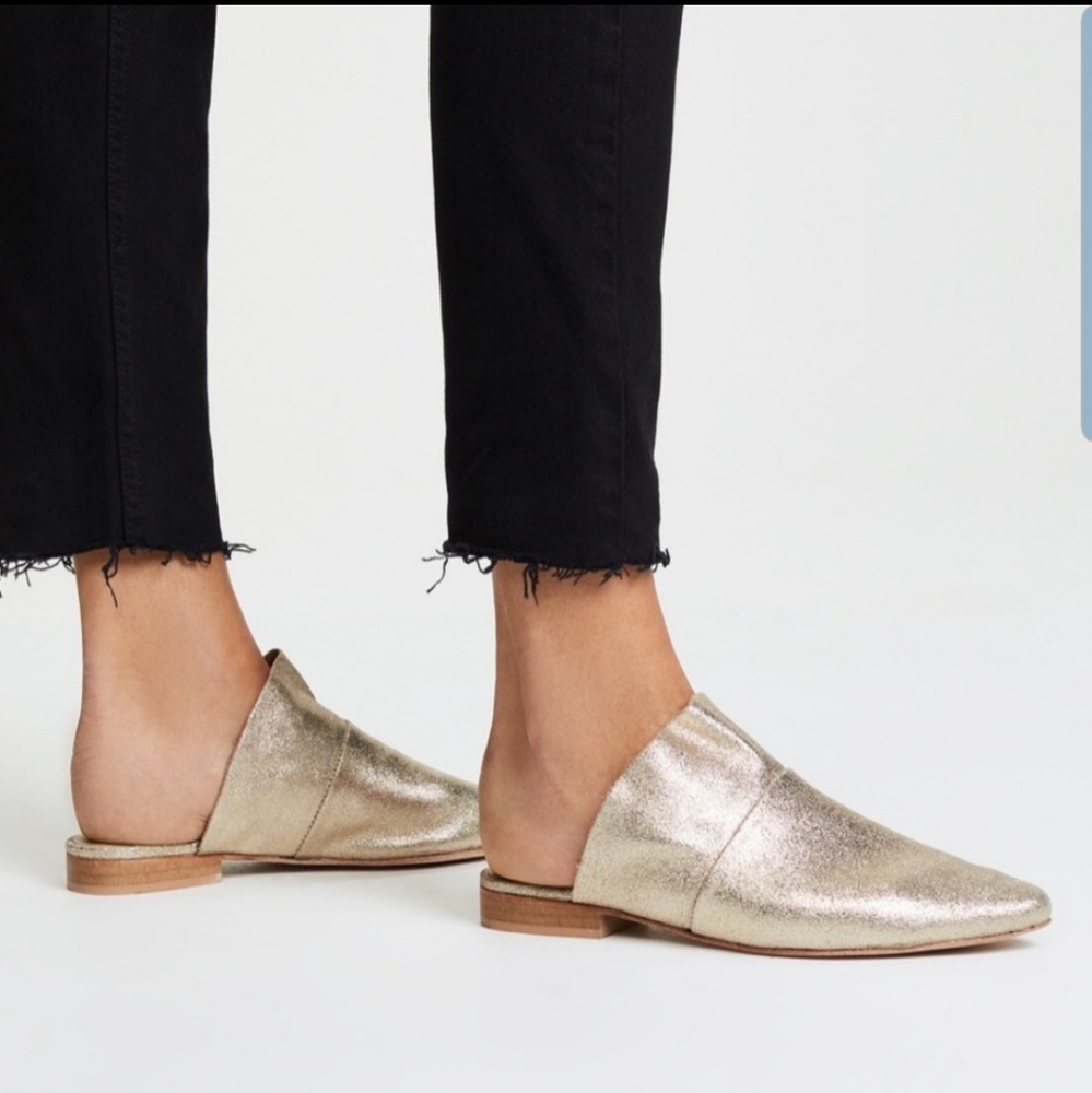 Free People Sienna Metallic Mules